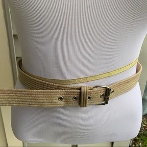Beige fabric belt size L